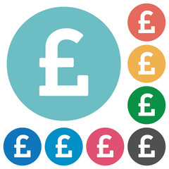Flat pound sign icons