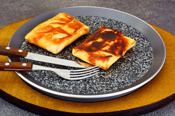 Pancakes Stuffed with Cottage Cheese