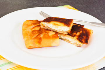 Pancakes Stuffed with Cottage Cheese