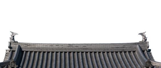 Traditional roof of ancient japanese building.