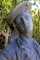 Fototapeta na wymiar Vizcaya Museum and Gardens, statue of a man