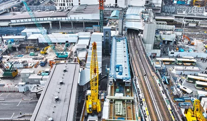Photo sur Plexiglas Gare 渋谷駅東口の工事現場