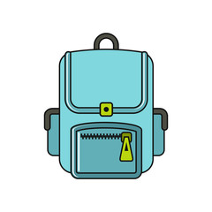 Bagpack cartoon icon isolated on a white background