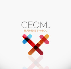 Logo, linear abstract geometric icon