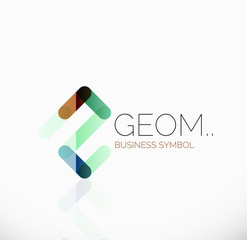 Logo, linear abstract geometric icon