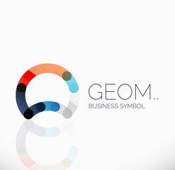 Logo, linear abstract geometric icon