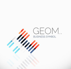 Logo, linear abstract geometric icon