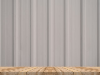 wooden tabletop at tropical diagonal wood wall,Template mock up for display of product,Business presentation.