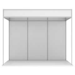 Trade Show Booth White and Blank.