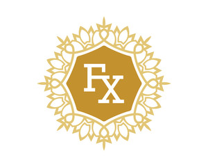 FX initial royal letter logo