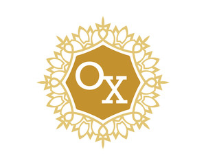 OX initial royal letter logo