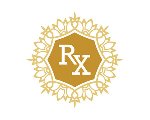 RX initial royal letter logo