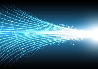 Vector of Technology abstract background with beam glowing line