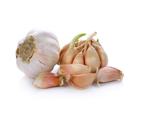 Garlic isolated on white background