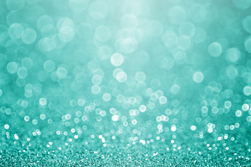 Aqua turquoise and teal green bokeh glitter sparkle background - 103225868