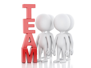 3d White business people. Team concept
