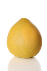 Yellow pomelo citrus fruit isolated on white background