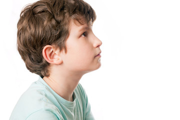 A portrait of a boy in profile - 103227835