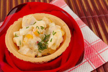 Tartlet with salad