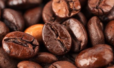 Brown coffee beans