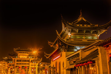 Fototapeta na wymiar Entrance Gate Buddhist Nanchang Temple Pagoda Wuxi Jiangsu China