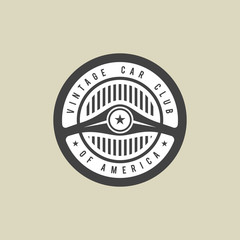 Vintage car club labels