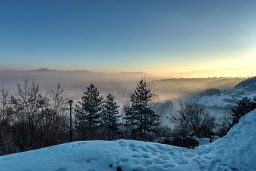 Fototapeta premium Amazing sunrise in the mountain