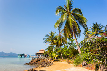 Beautiful tropical beach at island Koh Chang