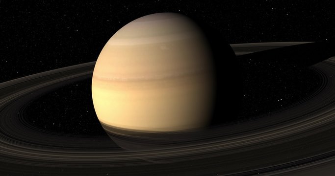 A smooth, gentle entry into orbit around Saturn. Reverse clip for a departure shot. Data: JPL/USGS Astrogeology.