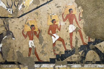 ancient Egyptian mural painting © Federico Rostagno