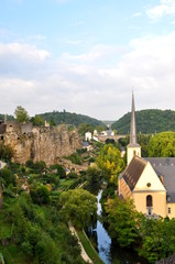 Fototapeta na wymiar The valley of Luxembourg