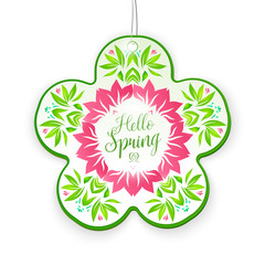 Sprinh floral tag