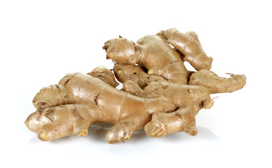 Ginger isolated on the white background