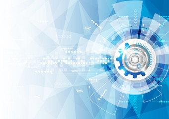 Abstract futuristic digital technology background. Illustration Vector