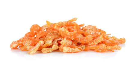 Dried shirmp isolated on the white background