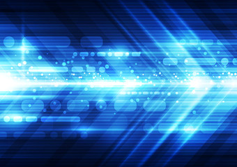 Obraz premium Abstract futuristic speed technology background. Illustration Vector