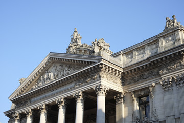 Obraz premium Bâtiment de la Bourse de Bruxelles