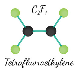 C2F4 tetrafluoroethylene molecule