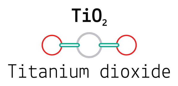 TiO2 titanium dioxide molecule Stock Vector | Adobe Stock