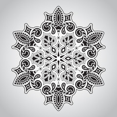 Vector Floral Rounded Mandala Pattern