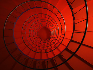 Colored Spiral stairway