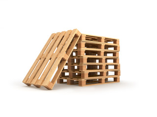 stack pallets isolated on a white background