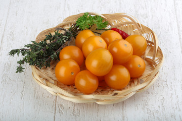 Yellow cherry tomato