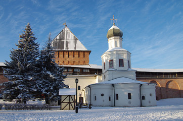 Obraz premium VELIKY NOVGOROD, RUSSIA - January, 2016: Church of the Intercess