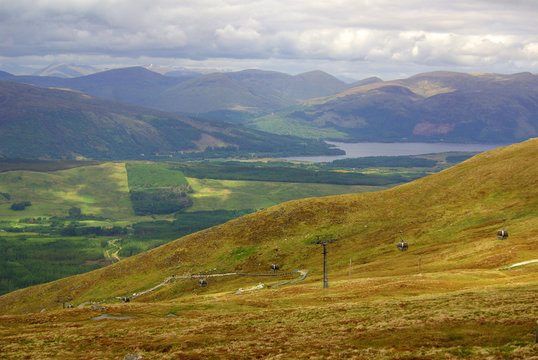Scotland, West Highlands (Ben Nevis, near Fort William): view fr