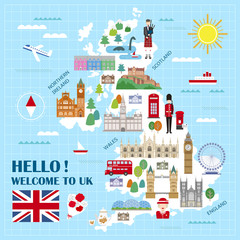 United Kingdom travel map