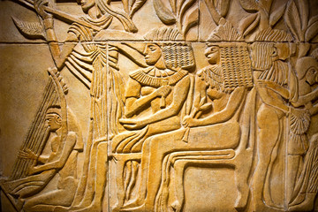 Ancient egyptian stone relief