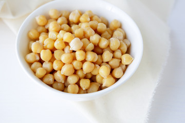 chickpea in white bowl