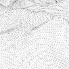 Abstract wire-frame grid. Vector illustration.