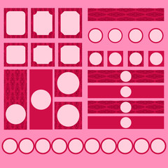 Printable set of vintage Girls party elements